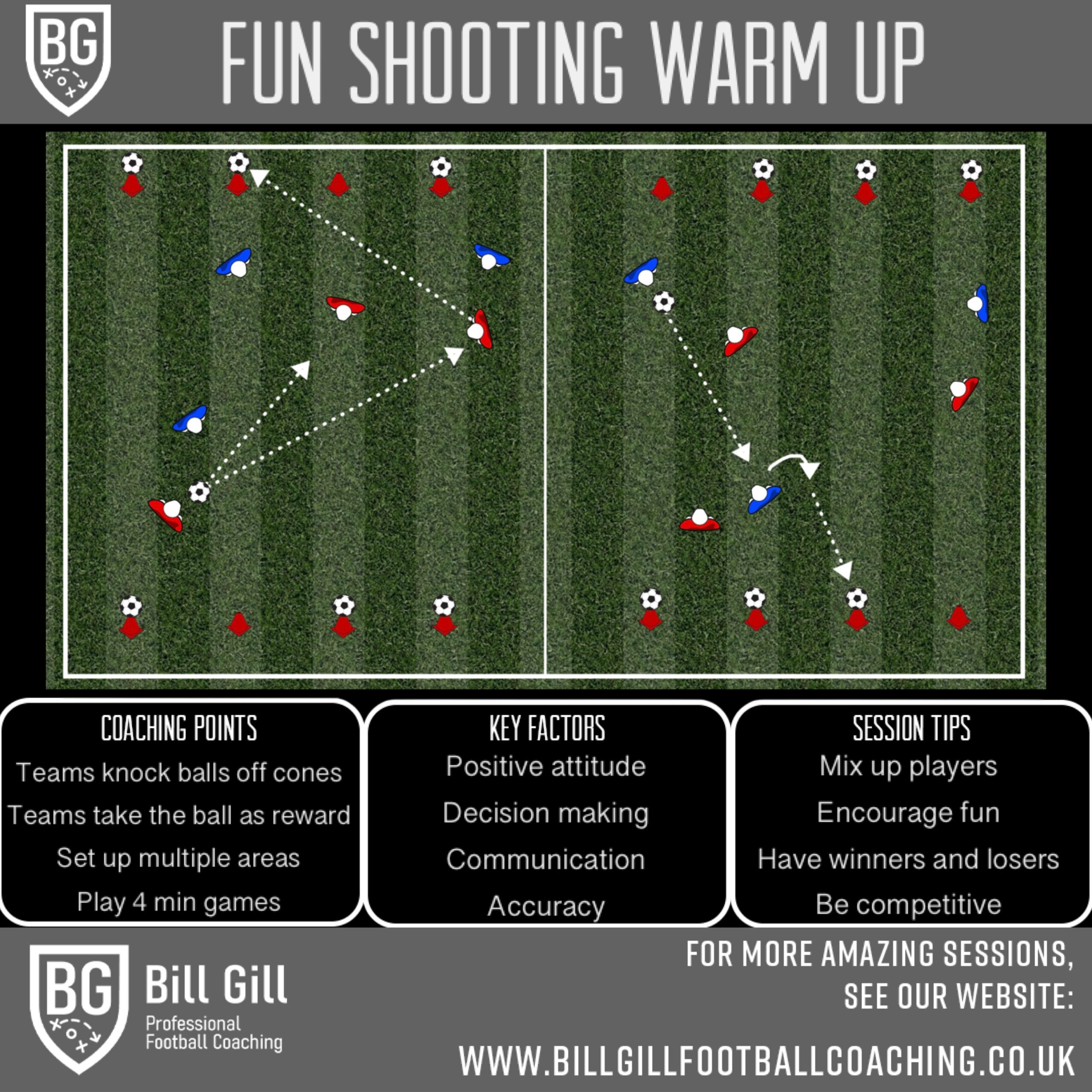Shooting warm up 22.04.24 Bill Gill Football Coaching